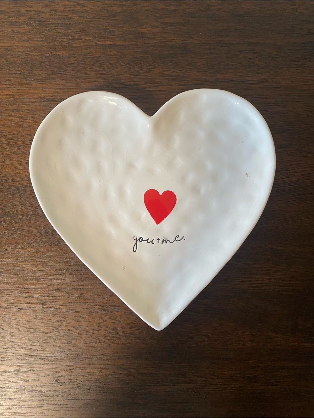 "You + Me" Valentine Jewelry Tray & Ring Holder